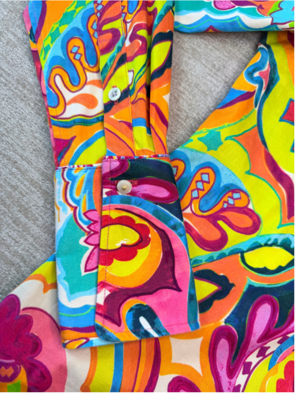 Robert Graham Women’s S Long Sleeve Button Down Shirt Colorful Paisley Floral - Picture 8 of 13